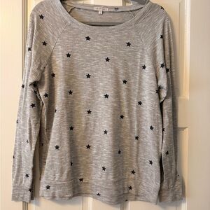PJ Salvage Gray Star Print Sweatshirt